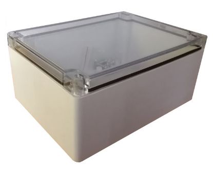 Picture of IP55 ABS ENCLOSURE CLEAR LID 160x160x90mm GREY