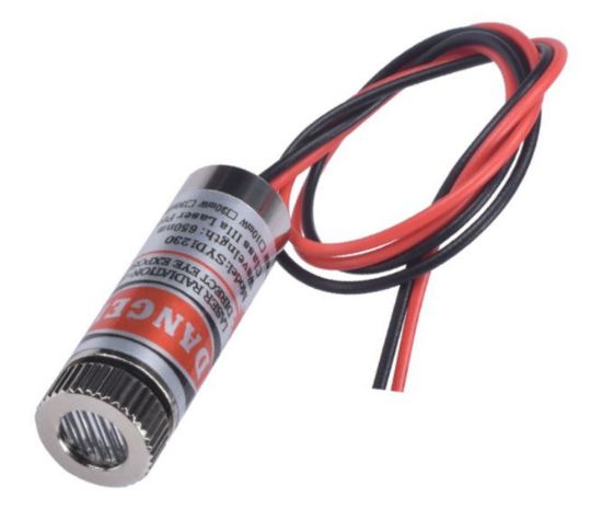 Picture of RED LASER LINE / DASH (-) MODULE  12mm 650nm 5mw 5V