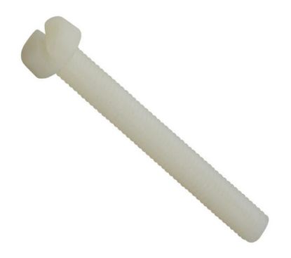 Picture of NYLON SCREW NATURAL SLOTTED HEAD M3x20mm-MPQ=10PCS