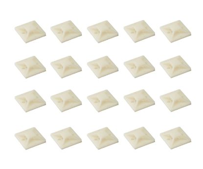 Picture of ADHESIVE CABLE TIE MOUNT 19x19MM WHITE - 500P/B