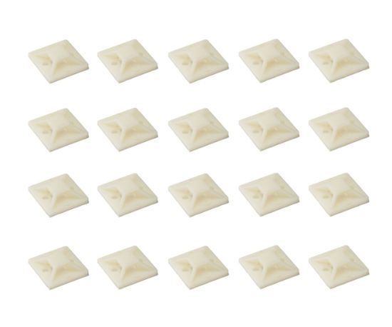Picture of ADHESIVE CABLE TIE MOUNT 19x19MM WHITE - 500P/B