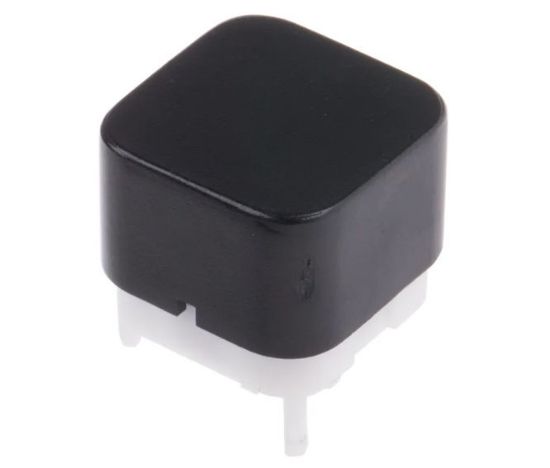 Picture of PCB TACTILE SWITCH SPDT 12.4x12.4x13.6mm BLACK CAP