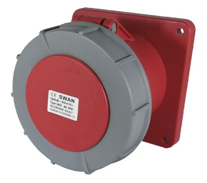 Picture of SOCKET PANEL STRAIGHT 63A 3P + E 380V IP67 4W