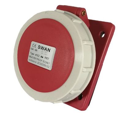 Picture of SOCKET PANEL SLOPING 125A 3P N E 380V IP67
