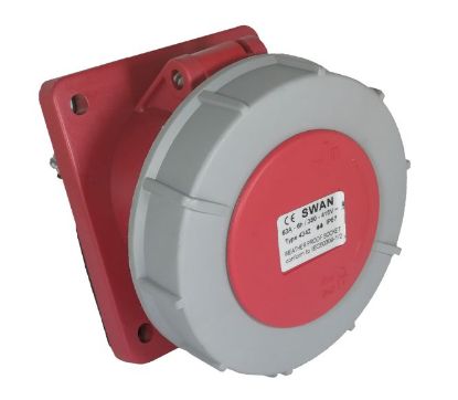 Picture of SOCKET PANEL SLOPING 63A 3P + E 380V IP67 4W