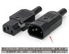 Picture of C14 IEC PLUG IN-LINE W/SLEEVE 15A 250V