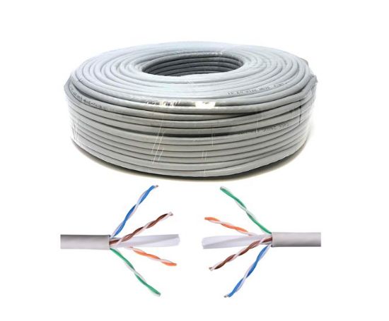 Picture of CAT6E UTP ETHERNET CABLE CCA 8C SOLID GREY - 50m/ROLL