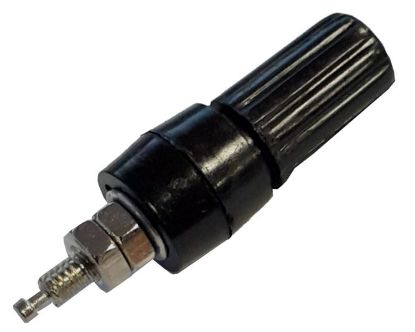 Picture of BANANA SOCKET 4mm BLACK SILVER PLATED