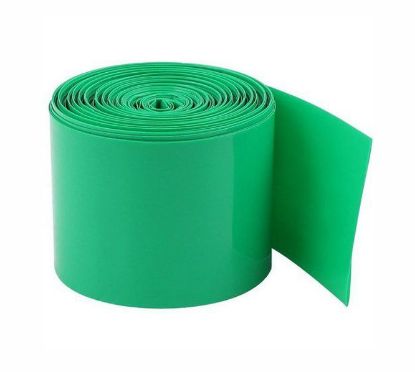 Picture of SLEEVING HEATSHRINK 25mm GREEN OPEN - FLAT=25mm
