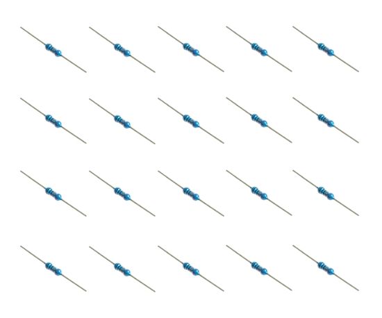 Picture of RESISTOR 1/2W ROUND M/F 1% 1/4W BODY 10K0 - 5K/BAG