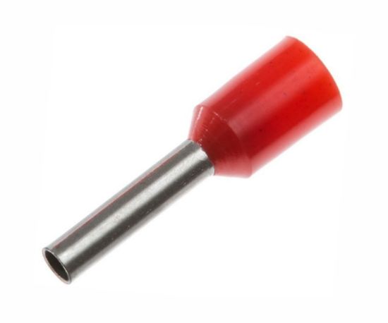 Picture of TERMINAL BOOT LACE RED 2.5mm L=10 - 100/BAG