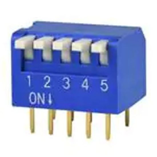 Picture of DIP SWITCH 5-POLE 100mA PIANO