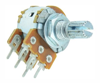 Picture of POTENTIOMETER S/T LOG DUAL 17MM  10K PCB