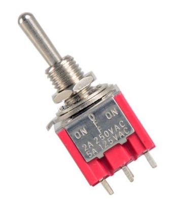 Picture of MINI TOGGLE SWITCH 3PTT ON-OFF-ON PCB