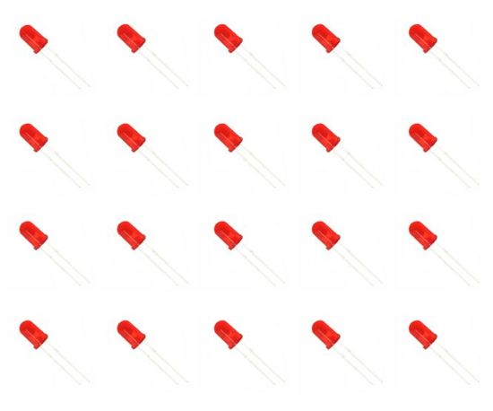 Picture of LED 5mm DI-RED ROUND 5V 50mcd 625nm 90-DEG - 1K/BAG