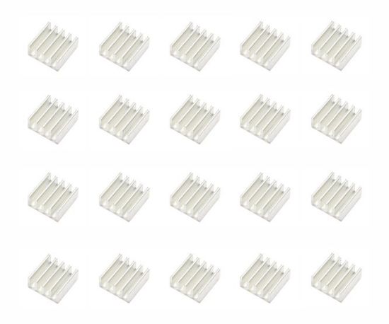 Picture of ALUMINIUM HEAT SINK  STICK ON 9x9x5mm - 100/BAG