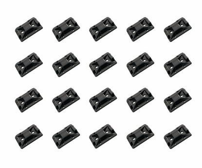 Picture of SELF ADHESIVE BLK CABLE SUPPORT 30x30x 4.4mm -100P/B