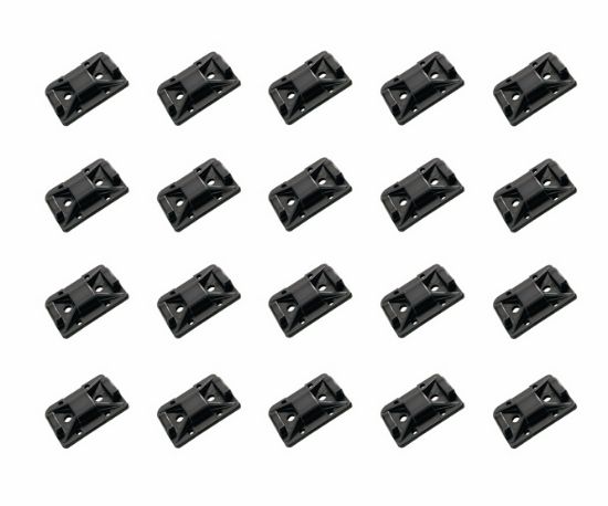 Picture of SELF ADHESIVE BLK CABLE SUPPORT 30x30x 4.4mm -100P/B