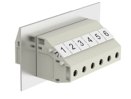 Picture of THROUGH WALL TERMINAL BLOCK 1P P=8.1mm GREY