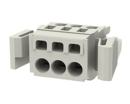 Picture of TERMINAL BLOCK 3W PLUG IN PRESS GREY