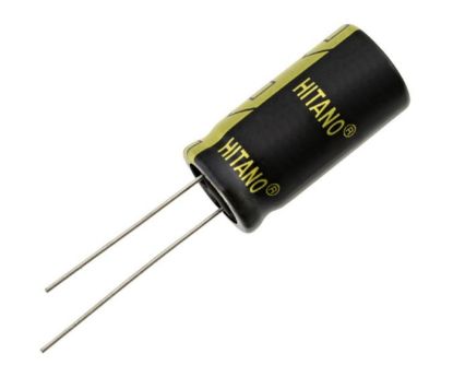 Picture of ELECTROLYTIC CAPACITOR RADIAL 100uF 35V HT 8x12 P=3.5