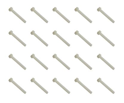 Picture of NYLON SCREW NATURAL SLOTTED HEAD M3x15mm-1K/BAG