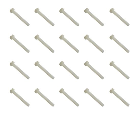 Picture of NYLON SCREW NATURAL SLOTTED HEAD M3x15mm-1K/BAG