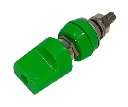 Picture of 4MM GREEN 50A BINDING POSTS AND BANANA SOCKET M6x60mm