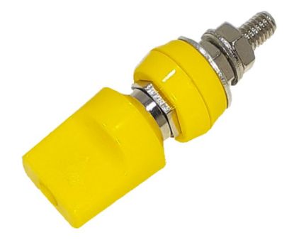 Picture of 4MM YELLOW 50A BINDING POSTS AND BANANA SOCKET M6x60mm