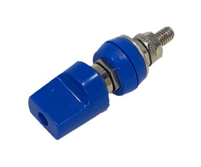 Picture of 4MM BLUE 50A BINDING POSTS AND BANANA SOCKET M6x60mm