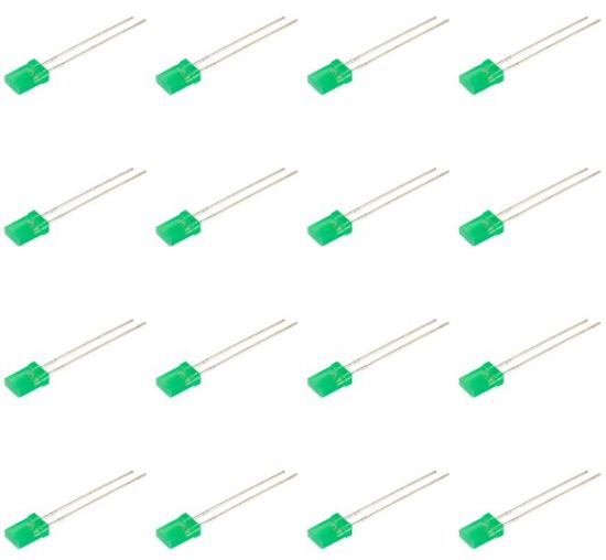 Picture of LED RECT GRN 2x5mm 20mA 120DEG - 1000/BAG