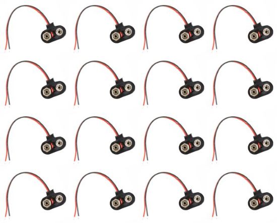 Picture of CLIP FOR 9V BATTERY T-LEAD STD PM3 - 1K/BAG