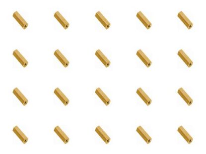 Picture of BRASS TREDED SPACER M3x5mm SOCKET-SOCKET - 1K/BAG