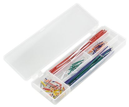 Picture of ASSORTMENT OF BREADBOARD JUMPER WIRES 140pc - DEBULK