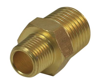 Picture of PNEUMATIC THREAD COUPLER BRASS NIPPLE 1/8-1/4 MALE-MALE