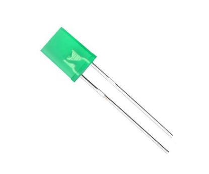 Picture of LED 2x5mm DI-GREEN REC 4.8mcd 110-DEG