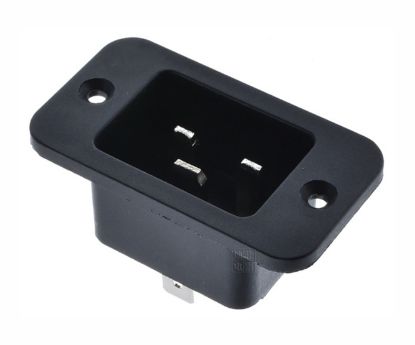 Picture of C20 IEC320 PLUG PANEL MOUNT ADAPTER SNAP-IN 16A 250V