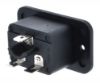 Picture of C20 IEC320 PLUG PANEL MOUNT ADAPTER SNAP-IN 16A 250V