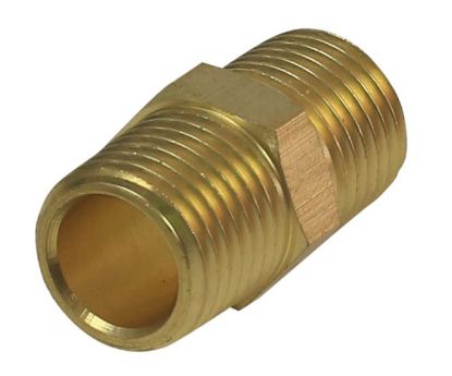 Picture of PNEUMATIC THREAD COUPLER BRASS NIPPLE 1/4-1/4 MALE-MALE