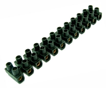 Picture of STRIP CONNECTOR 12W 6A FEED THROUGH BLACK