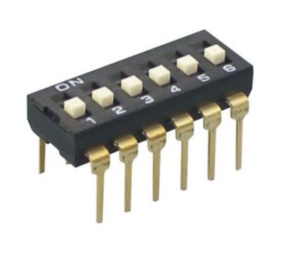Picture of DIP SWITCH STD 10POLE 100mA 7.62mm BLACK