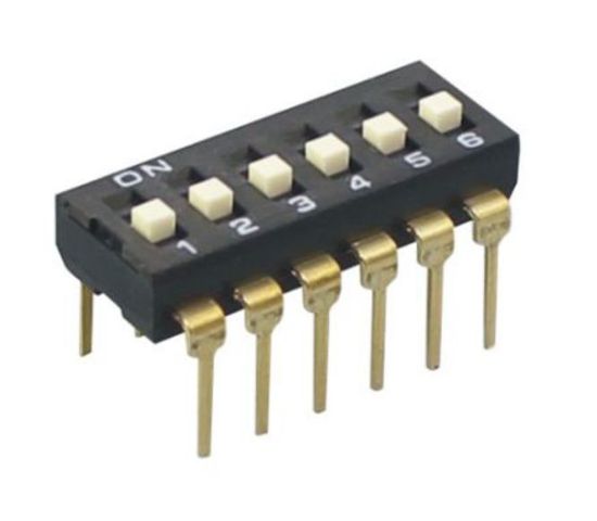 Picture of DIP SWITCH STD 10POLE 100mA 7.62mm BLACK