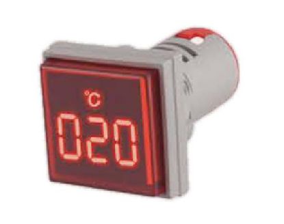 Picture of INDICATOR THERMOMETER 22MM SQUARE RED