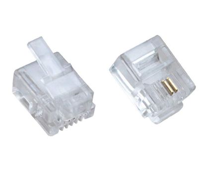 Picture of RJ10 PLUG MODULAR  6-WAY  2-PINS