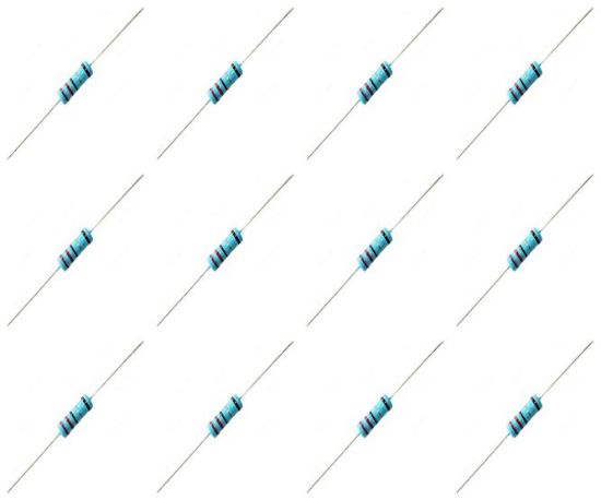 Picture of RESISTOR 1/2W ROUND C/F 5%  1K0 - 500/BAG
