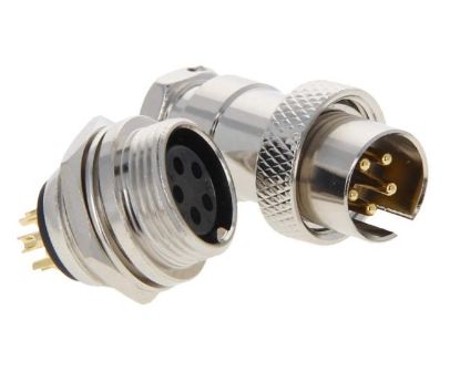 Picture of M16 3W REVERSE GENDER MIC PLUG AND SOCKET CONNECTOR