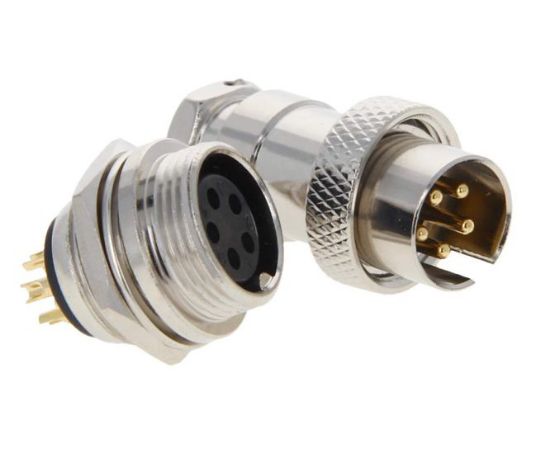 Picture of M16 4W REVERSE GENDER MIC PLUG AND SOCKET AVIATION CONNECTOR