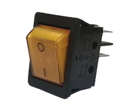 Picture of ILLUMINATED ROCKER SWITCH DPST 4P 250V 15A