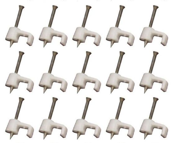 Picture of FLAT NAIL IN SADDLE 9mm WHITE - 100/BAG