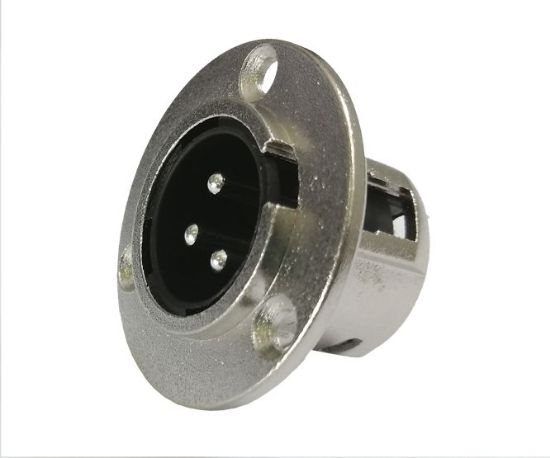 Picture of CHASSIS MOUNT XLR PLUG 3-PIN ROUND CONNECTOR